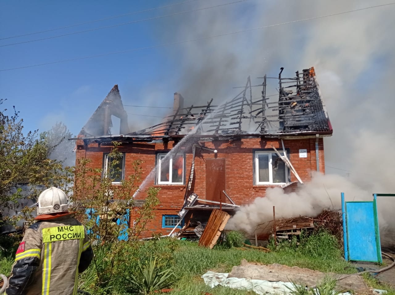 Утром в Краснодаре сгорели два частных дома – 35003