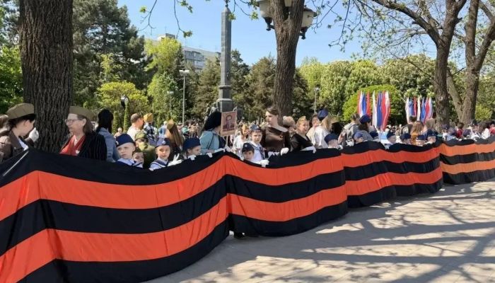 Большую Георгиевскую ленту в День Победы развернули на ГМР
