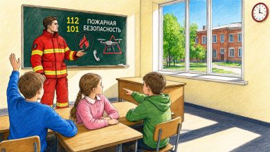 Спасатели Краснодара провели для школьников уроки пожарной безопасности