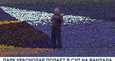 Парк Краснодар подает в суд на вандала, прогулявшегося по картине из цветов